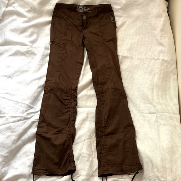 Garage Pants - Brown cargo style flared pants Y2K - size 1